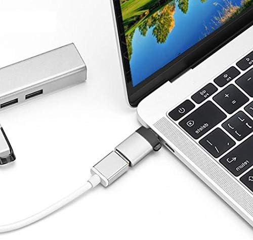 Кабел BoxWave, който е съвместим с вашето устройство обмен на порта Anbernic RG350 - USB-C (2 комплекта), преносим ключодържател USB Type-C USB OTG за Anbernic RG350 - Шиферно-черен