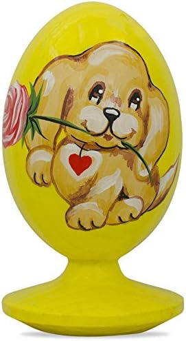 BestPysanky Valentine ' s Love Me Кученце с Дървена Фигура във формата на Рози