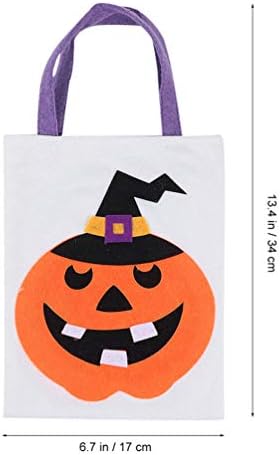 Холщовые чанти-тоут NUOBESTY, 3 бр., Нетканая чанта-тоут за Хелоуин, Подаръчни пакети за предложения, Тиквени Чанти за Хелоуин, Подаръци за Партита, чанта-тоут от Зебло