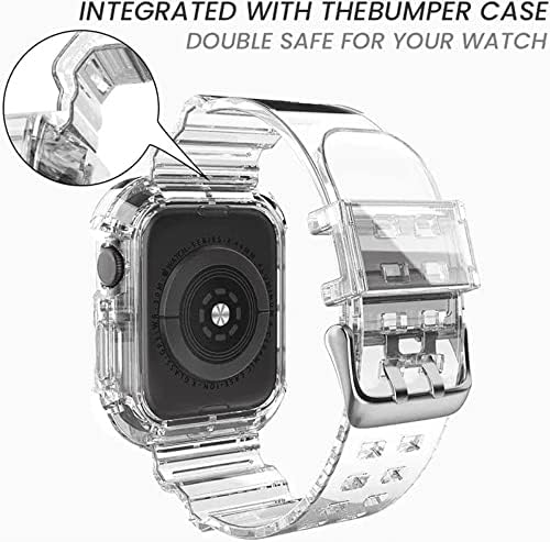 въжета ecomlab iwatch - кристално чист каишка за Apple watch, спортна превръзка от неопрен за тренировки със защитата на корпус, устойчив на удари каишка за Apple watch серия 1,2,3,4,5,6,7,8, ultra, se (38/40/41/42/44/45/49