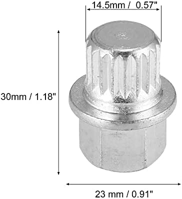 X AUTOHAUX ABC7/19PT Дължината на Стопорная Гайка анти-кражба Дължината на Стопорная Гайка Ключ за Облекчаване на Винт за VW за Audi