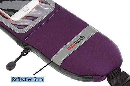 Водоустойчив колан за джогинг Navitech Purple за вашия мобилен телефон е Съвместим с Samsung Galaxy S10 +