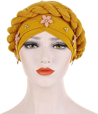 XXXDXDP Женски Модерен Цветен Шал, Hijabs, Шапка, Дамска шапка, Тюрбан, Шапка-обвивка, забрадка, Шапка, дамски аксесоари за коса (Цвят: Цвят 6, размер на: 1)