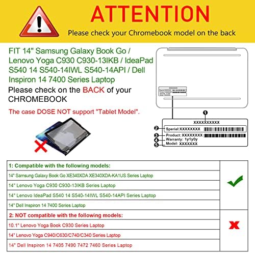 Калъф-за награда Fintie Sleeve за Samsung Galaxy Go Book 14 NP545XLA / Lenovo Yoga C930 C930-13IKB/ Lenovo IdeaPad S540 14 S540-14IWL S540-14API - Калъф-награда от изкуствена кожа премиум-клас, блестящ Мрамор