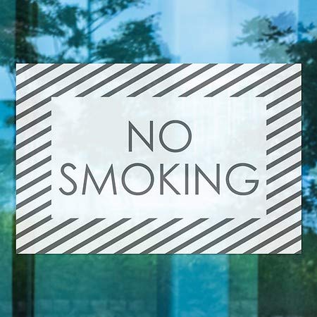 CGSignLab | да Не се пуши - Бял стикер на прозореца | 36 x 24