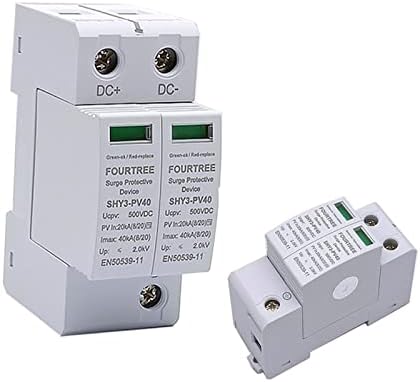 Защита от пренапрежение NUNOMO PV 2P 500VDC 3P 1000VDC Битово устройство SPD Домакински ключа Система за комбиниране на слънчевата енергия Скоростна Лазерна маркировка (Цвят: 2P, размер: 20-40KA)
