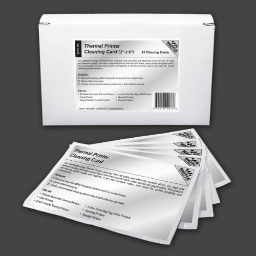 Комплект карти за почистване на термални принтери Waffletechnology - Сверхчистый ИПП за проверки и термални принтери - Предотвратяване на задръствания и подобрено качество на печат благодарение на патентованата конструкция