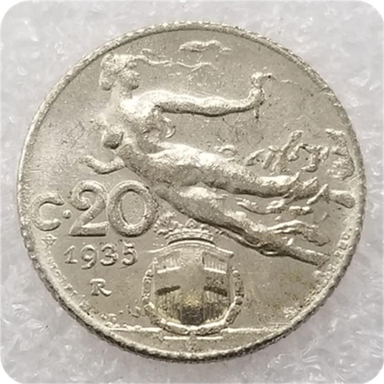 QINGFENG Старинни Занаяти Италия 1933,1935 Сребърен Долар Възпоменателна Монета
