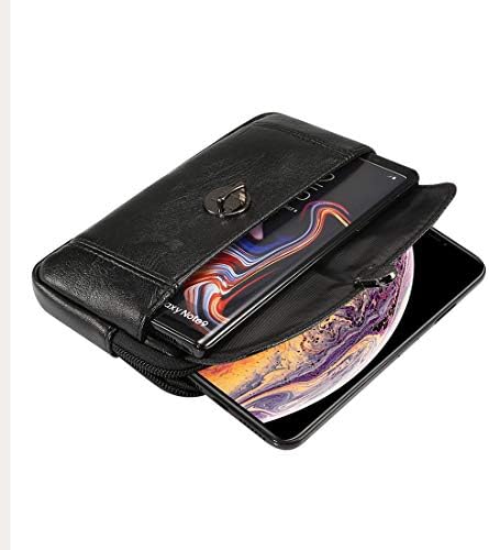 Мъжки Универсална Кожена Поясная чанта в чантата си за телефон, калъф-кобур за iPhone 11 Pro Max, XS Max, 8 Plus на колан. за Samsung S20 S7edge + S6edge + A20S, за Huawei P30 lite Pro P40