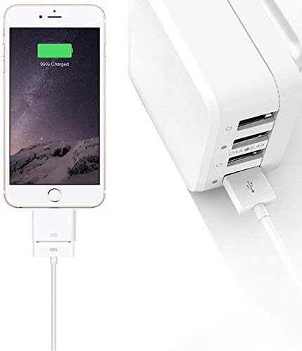 [Сертифициран от Пфи] Адаптер Lightning за да се свържете с 30-номера за контакт конектора, 8-пинов конектор за свързване на iPhone към 30-номера за контакт порт за зареждане и синхронизация, Съвместим с Apple iPhone