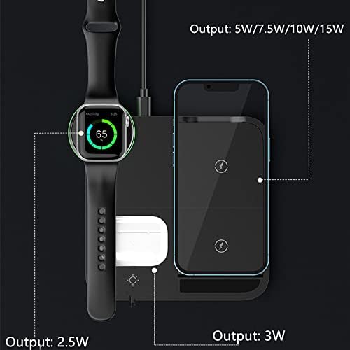 15 Вата 3 в 1 Безжични Поставка за Зарядното Устройство Qi Бързо зарядно устройство ще захранване на Зарядно устройство за Телефон за Слушалки за Apple Watch Част от Аксесоар