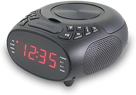 Радио часовник GPX с двоен будилник, максимален товар, FM, Черен (CC318B)