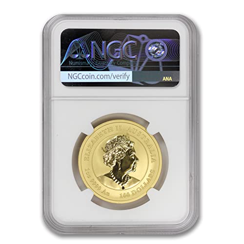 Златна монета на MS-70 Австралийската лунна серия III Year of the Rabbit с тегло 1 унция 2023 година (Първият ден на издаване) 24 хиляди $100 NGC MS70