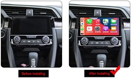 Android 11 за Honda Civic 2015-2020 Мултимедиен Стереоплеер Навигация GPS Радио, Поддръжка на WiFi USB Bluetooth Разделен Екран за Управление на Волана Колело Камера за задно виждане