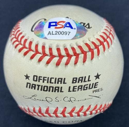 Робин Ервин Робъртс КОПИТО 76 Пълно Име е Подписан Бейзболен PSA - Бейзболни топки с Автографи