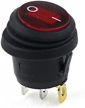 LYVI 1БР KCD1 Кръгла водоустойчив Вкл-Изкл 3Pin лампата през Цялата кулисный премина 10 (6) A 250VAC 125 В led лампа с плосък колан (цвят: зелен, размер: 12)