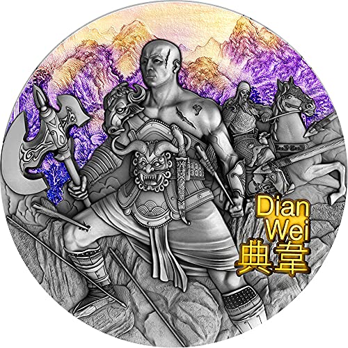2021 DE Войни на Древен Китай PowerCoin Wei Dian Позлата 3 Грама Сребърна монета 5 $ Ниуе 2021 Антични гарнитури