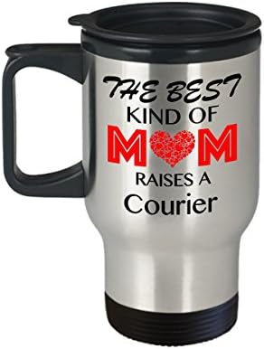 Кафеена Чаша За пътуване FunnyCourier, най-Добрият Вариант е, Когато мама Възпитава Куриер, Идея за подарък за Деня на майката, Коледен подарък За Рожден Ден, Ден на Св. Валентин