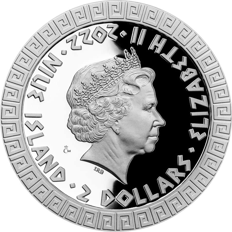 2022 DE Митични Същества Чешка монета PowerCoin Сфинкс Митични Същества Сребърна монета 1 Унция 2 $ Ниуе 2022 Proof