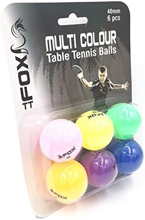 Оцветени топки за тенис на маса Fox TT (опаковка от 6 броя) - Пъстри