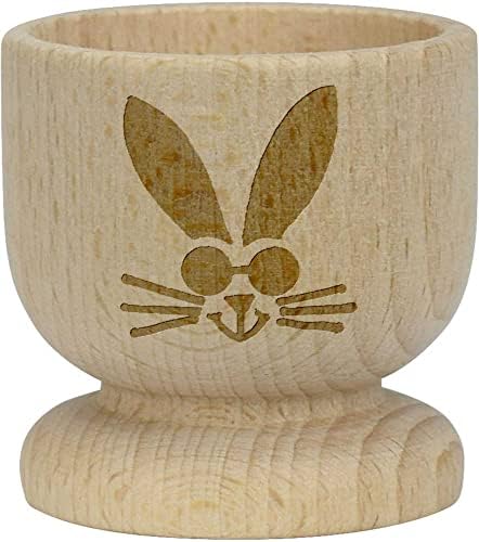 Дървена чаша за яйца Azeeda 'Cool Rabbit' (EC00023087)