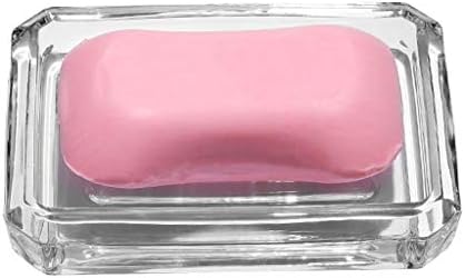 ШИПТ Стъклена сапунерка Прозрачна Креативна Кристален препарат за съдове Хотелска Стая, Баня препарат за съдове ръчно изработени (Размер: A)