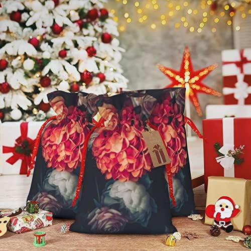 Чанти за коледни подаръци С завязками В Ретро Стил-Живопис-Градина-Цветни Торбички За Опаковане на Подаръци, пликове За опаковане на Коледни подаръци, Пликове Среден размер