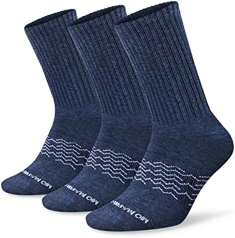 Чорапи Marino Men ' s Performance Crew Socks - Мъжки Спортни Черно-бели чорапи - Комплект за контрол на влажността