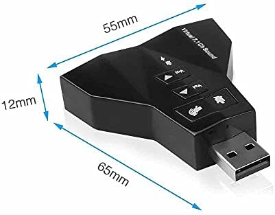 WDBBY Външен Виртуален 7,1 USB 3D Звуков Адаптер Аудиокарты Конвертор Канали за преносими КОМПЮТРИ