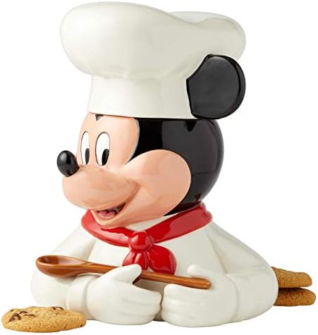 Банка за бисквити с Мики Маус от главния готвач Enesco Disney Ceramics, 11 инча, многоцветен