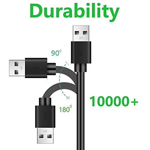 Сменяеми кабела на зарядното устройство KQWOMA Mini USB съвместим с цифрови камери Бунтовник PowerShot/T3i/PowerShot/EOS/DSLR/ELPH и видеокамери Vixia (3,3 ft 1 опаковка)