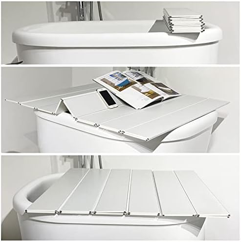 Сгъваем калъф за баня, Прахоустойчив Изолационен калъф от хартия, Многофункционална Тава за баня от PVC с дебелина 0,6 см, Аксесоари за баня, Адаптивни дължина (Цвят: бял, размер: 66x95x0,6 см)