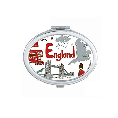 Англия Пейзаж Животни Националния Флаг Огледало Портативен Сгъваем Ръчен Грим Двойни Странични Очила