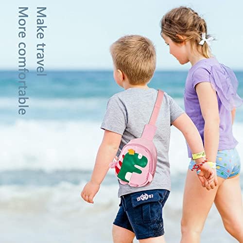 HGD Чанта през рамо за Момичета и момчета, за деца 3-12 години, Мини-Сладко Чанта с Динозавър за Деца, Чанта за през рамо (Розова)