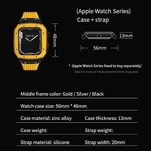 TWRQA За Apple Watch Band Series 44 мм Женски Калъф За часа От сплав Каишка 45 мм 42 мм Модификация Метална Рамка, Комплект Модове Аксесоари За iWatch Series 7 6 5 4 SE Калъф