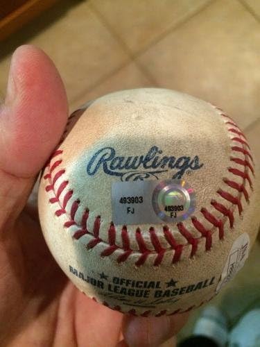 Марк Тейшейра Мейджър лийг бейзбол / jsa Подписа 300-часова игра 6-30-11 Янкис най-Добрата рядка игра на MLB С автограф Използвани бейзболни топки