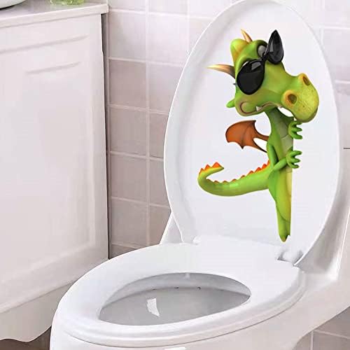 Забавни Стикери за Капака на Тоалетната чиния с Динозавром, Подвижна Водоустойчива Vinyl Стикер на Капака на Седалката на Тоалетната чиния, Забавен Сладък Декор под формата на Динозавър за Детски Стаи, Интериор с чувство