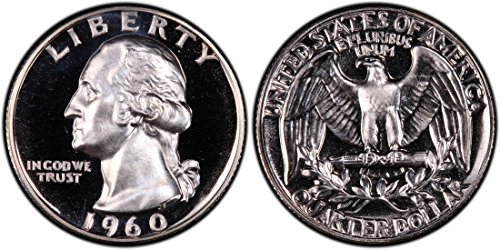1960 Вашингтон Сребърен Пруф Четвърт 1/4 Пруфа Монетен двор на САЩ
