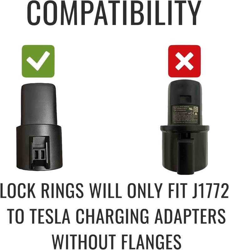 Заключване на зарядното устройство VIPFMPET, съвместима с възможност за таксуване адаптер J1772 за Tesla –Lock адаптер, съвместим с Tesla Model 3 /Y (не работи с модел S / X), Предотвратява изключване на зарядното устройство