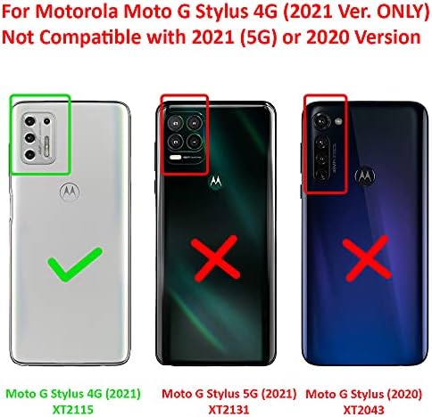 CELZEN - за Motorola Moto G Stylus 4G 2021, XT2115 - Калъф за мобилен телефон с околовръстен поставка - RS2 Rosegold