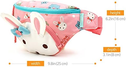 Roraailey Charming Rabbit Girls HipSack Поясная чанта в чантата си за телефон (Розов)