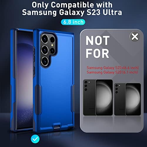 Xmon за Samsung Galaxy S23 Ultra case [устойчив на удари] [Dropproof] [Защитник] Сверхпрочный калъф за Samsung Galaxy S23 Ultra 5G (син)