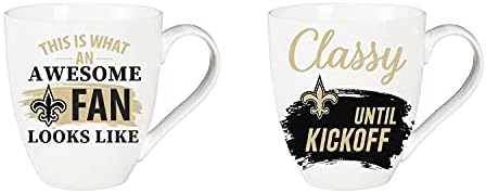 Team Sports America New Orleans Saints, Подаръчен Комплект от Керамични Чаши O ' Java на 17 унции