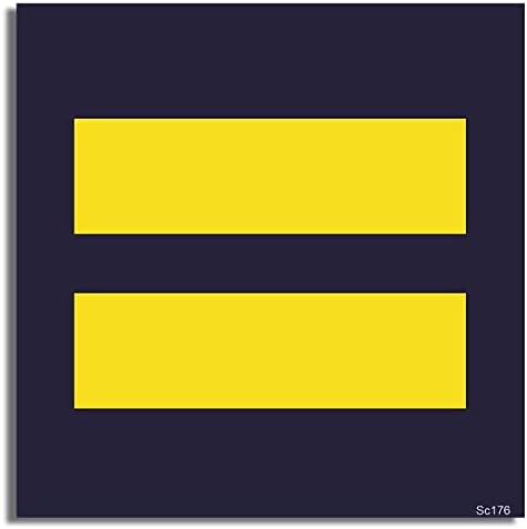 Gear Tatz - Символ на равенството, правата на човека - Либерален политически по - Малък стикер на бронята - x 2,25 2,25 инча - Професионално направени в САЩ - на Винил или на магнитен стикер (Винил, X1Sm)