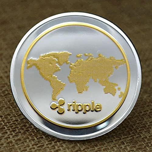 Любима монета Възпоменателна монета Ripple в два цвята Позлатен Цветна Виртуална монета Ripple Challenge Coin Биткоин са подбрани монета