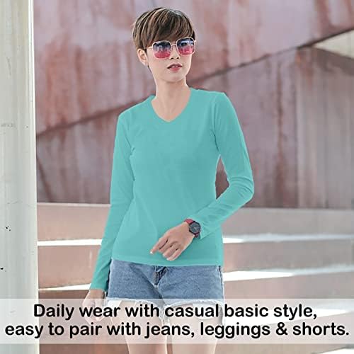 Тениски BaHoki Essentials с дълъг ръкав и V-образно деколте - Отлична еластичност и многослойность - 5 опаковки