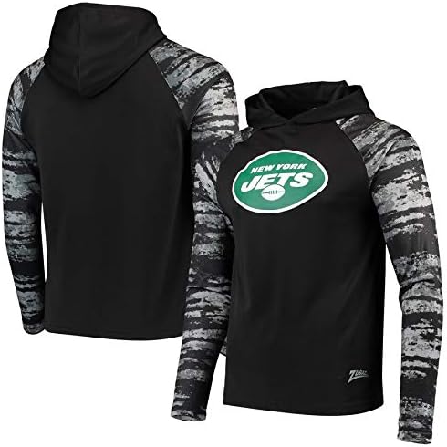 Мъжки hoody-пуловер Zubaz NFL Oxide Raglan, на Френски Упорит Пуловер с качулка, Командване вариант