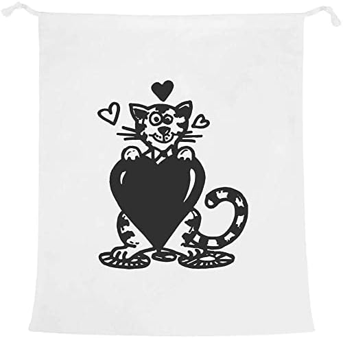 Чанта за дрехи Azeeda 'Heart Cat' за измиване /на Съхранение (LB00022835)