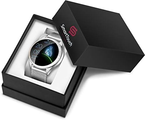 Луксозни дамски смарт часовници Smart Touch KW20 с Ослепителен кристали, IP68 водоустойчив, Bluetooth | Монитор на съня и сърдечната честота, Крачкомер, Физиологично напомняне, П