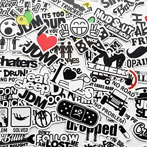 50шт Забавни Стикери JDM Vinyl Графика за Автомобили Броня на Автомобил Двигатели на Мотоциклети Каска Етикети Вафен Стикер